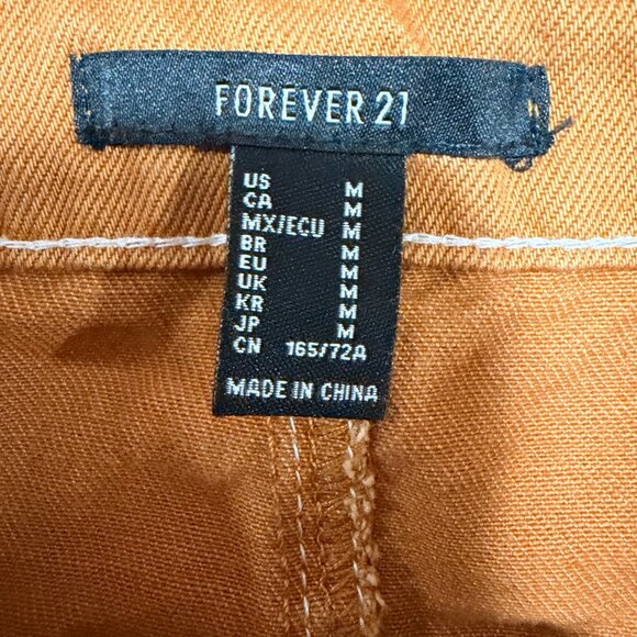 Forever 21 Raw Hem Tan Denim Mini Skirt (Size M) - Picture 8 of 9